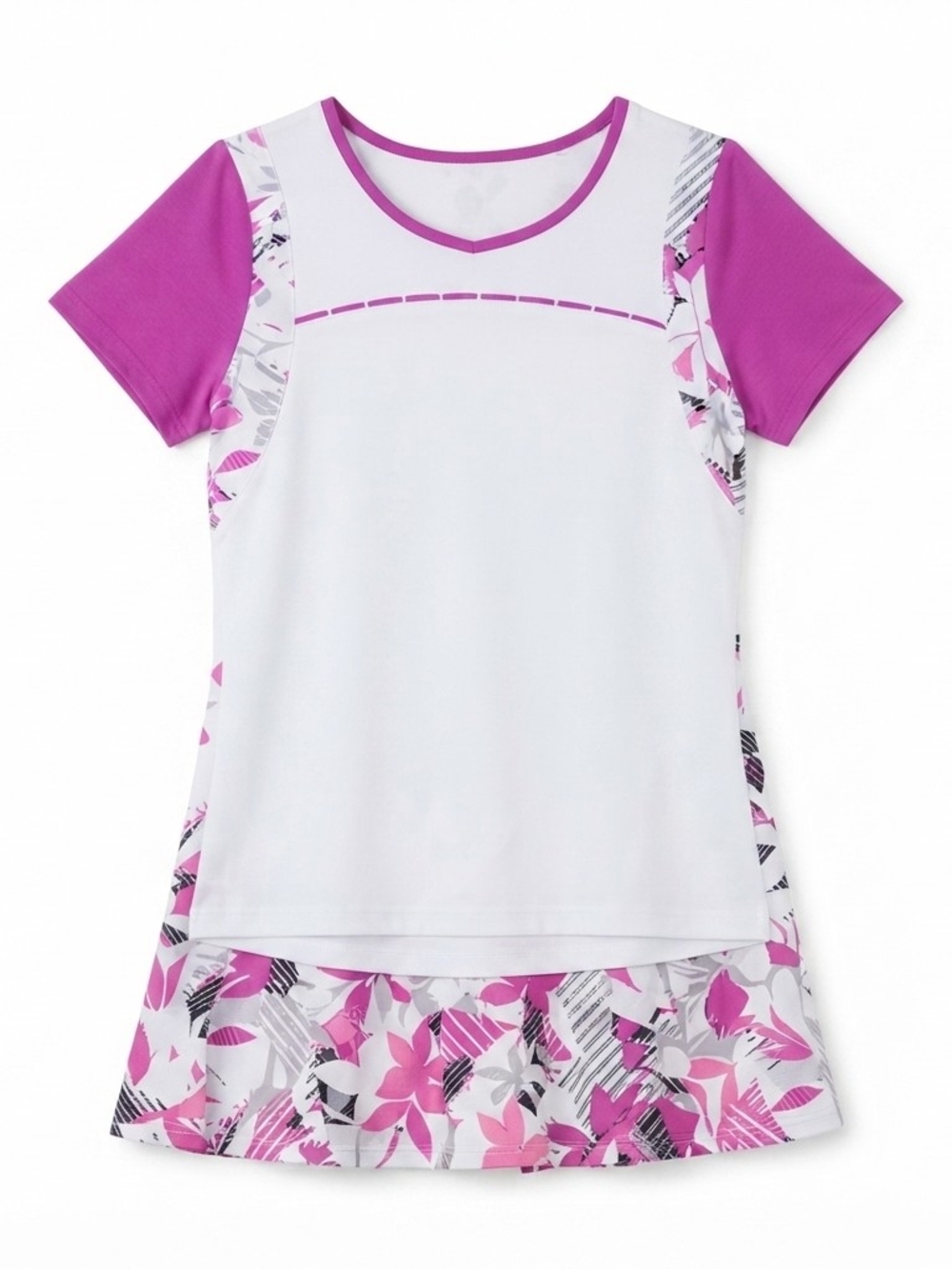 Tail White and Fuchsia Floral Athletic Top & Skort Size Womens Small #191